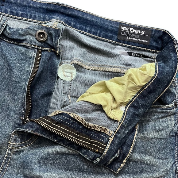 Buffalo David Bitton EVAN-X Slim Straight Stretch Men’s Jeans 32X30 Light Blue. - Picture 8 of 12